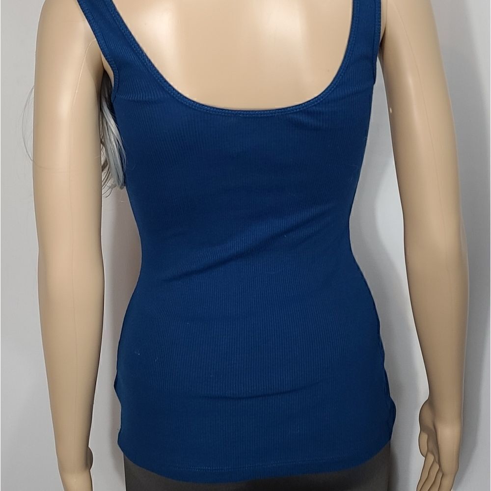 Express  Blue Sequence Tank Top - Picture 6 of 12